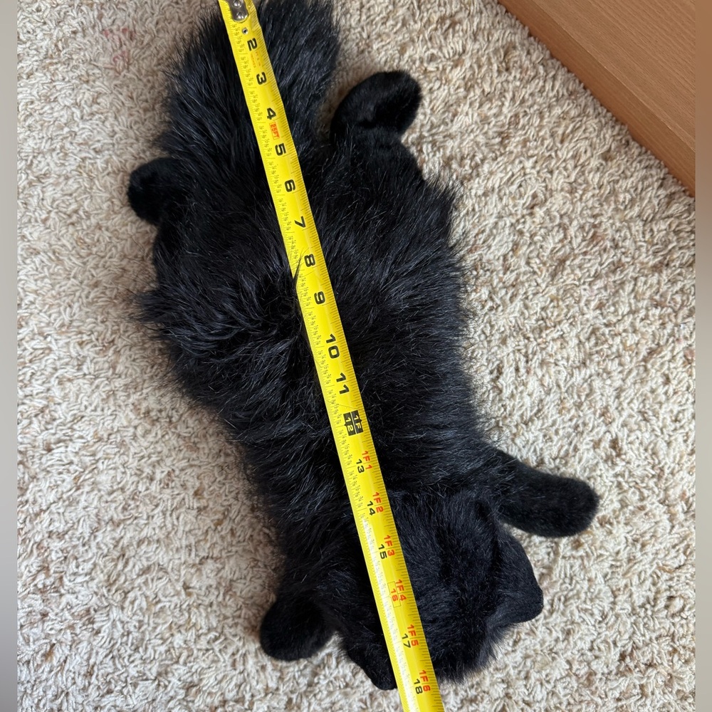Vintage TY Onyx Black Cat Plush Persian Realistic Stuffed Animal - Picture 10 of 10